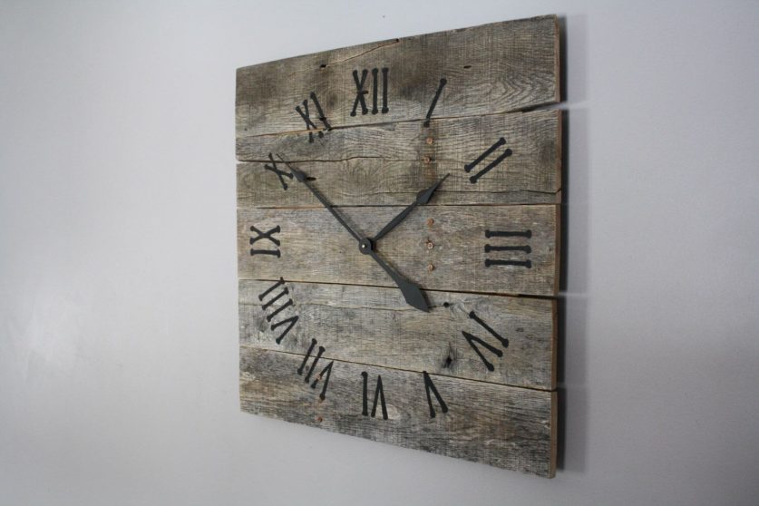 rustic wall clock